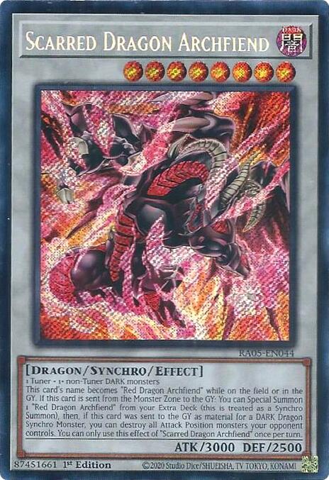 Scarred Dragon Archfiend [RA05-EN044] Secret Rare - Yugioh Cards For Your TCG Needs!