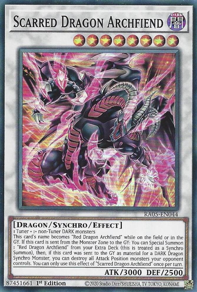 Scarred Dragon Archfiend [RA05-EN044] Super Rare - Yugioh Cards For Your TCG Needs!