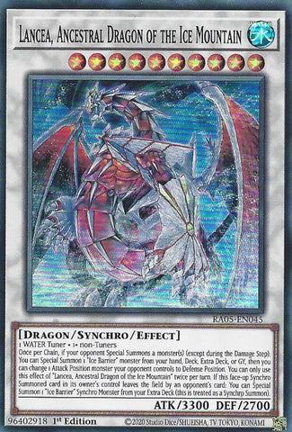 Lancea, Ancestral Dragon of the Ice Mountain [RA05-EN045] Super Rare - Yugioh Cards For Your TCG Needs!