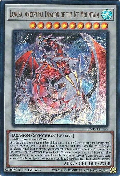 Lancea, Ancestral Dragon of the Ice Mountain [RA05-EN045] Ultra Rare - Yugioh Cards For Your TCG Needs!