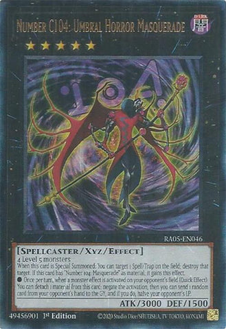Number C104: Umbral Horror Masquerade [RA05-EN046] Ultimate Rare - Yugioh Cards For Your TCG Needs!