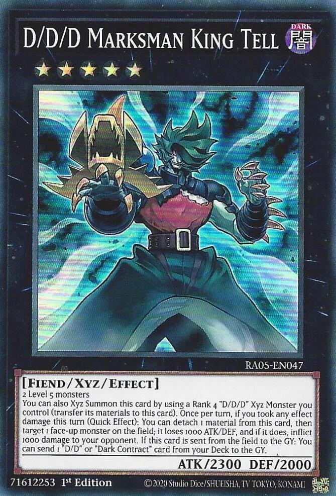 D/D/D Marksman King Tell [RA05-EN047] Super Rare - Yugioh Cards For Your TCG Needs!