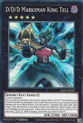 D/D/D Marksman King Tell [RA05-EN047] Super Rare - Yugioh Cards For Your TCG Needs!
