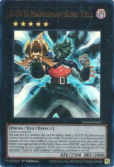 D/D/D Marksman King Tell [RA05-EN047] Ultra Rare - Yugioh Cards For Your TCG Needs!
