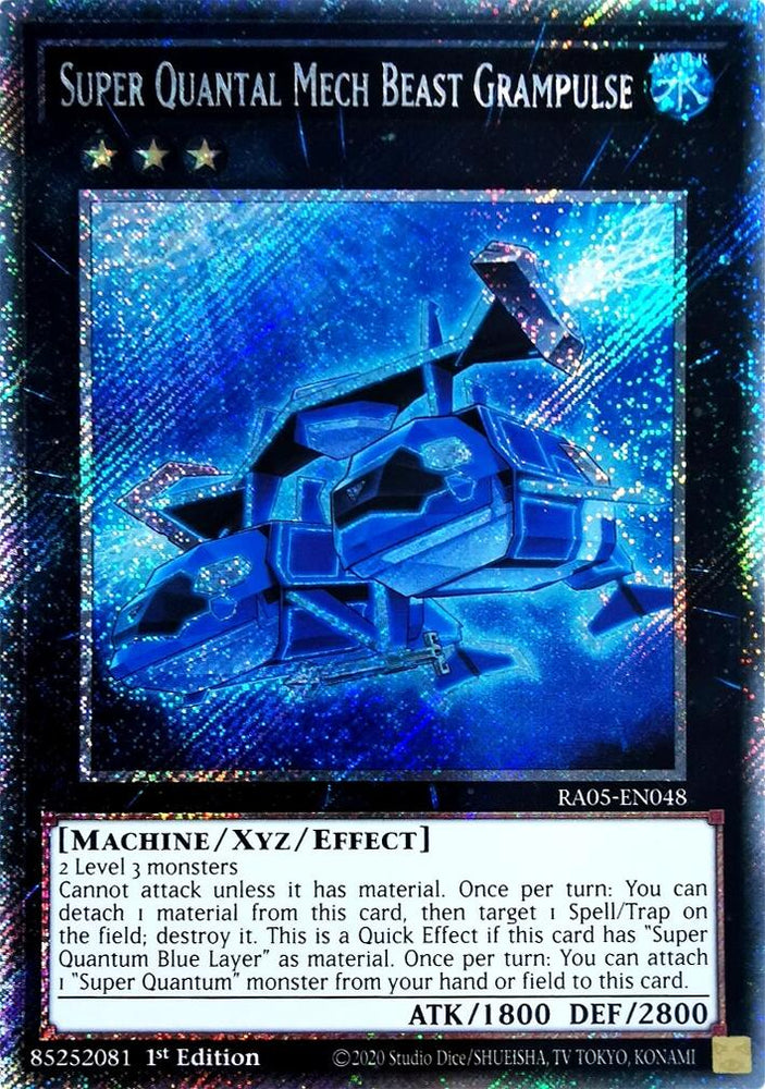 Super Quantal Mech Beast Grampulse [RA05-EN048] Platinum Secret Rare - Yugioh Cards For Your TCG Needs!