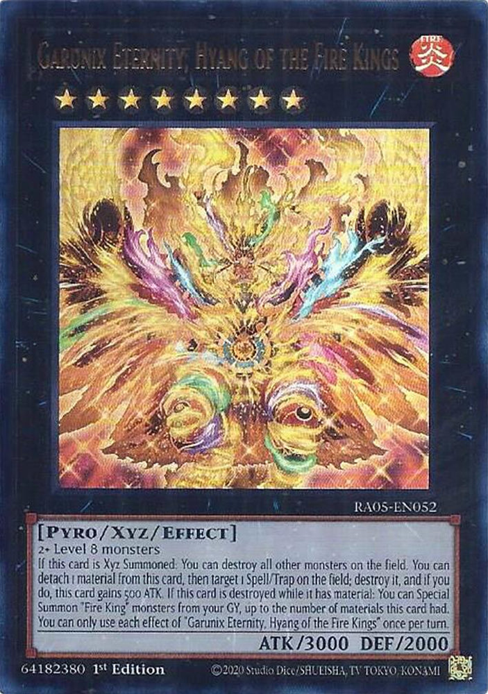 Garunix Eternity, Hyang of the Fire Kings [RA05-EN052] Ultra Rare - Yugioh Cards For Your TCG Needs!