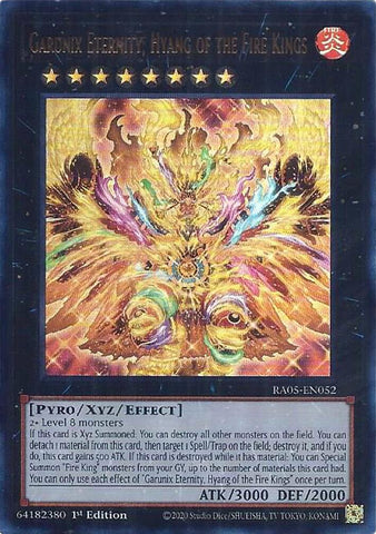 Garunix Eternity, Hyang of the Fire Kings [RA05-EN052] Ultra Rare - Yugioh Cards For Your TCG Needs!