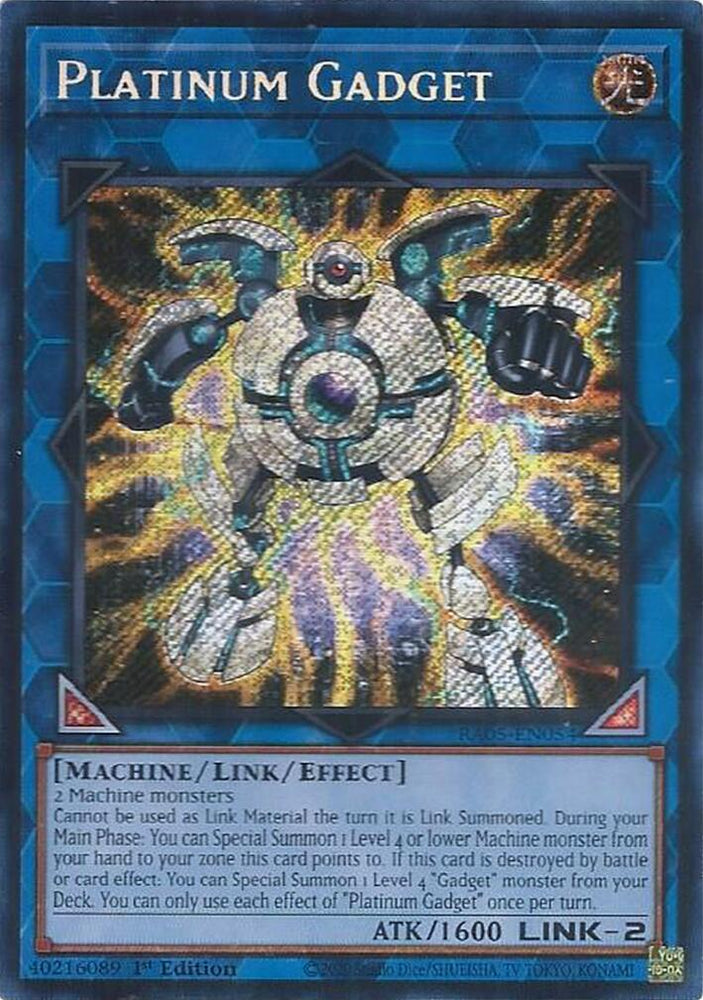 Platinum Gadget [RA05-EN054] Secret Rare - Yugioh Cards For Your TCG Needs!