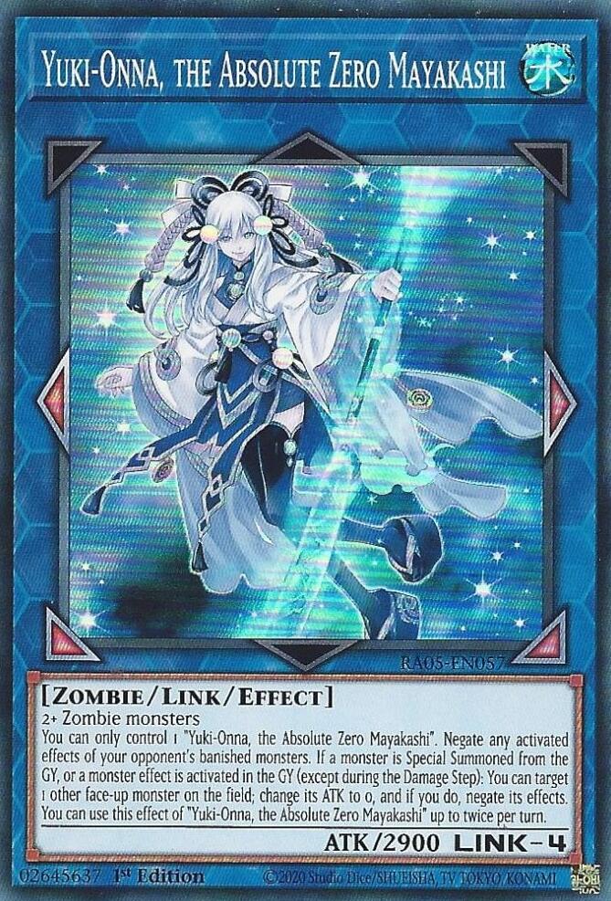 Yuki-Onna, the Absolute Zero Mayakashi [RA05-EN057] Super Rare - Yugioh Cards For Your TCG Needs!
