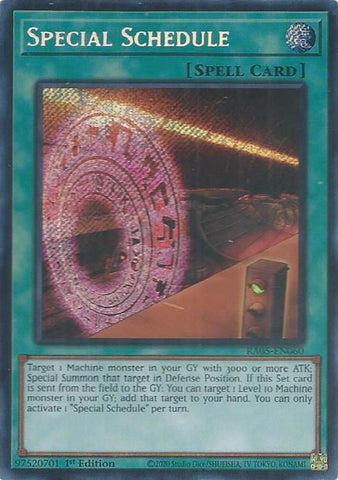 Special Schedule [RA05-EN060] Secret Rare - Yugioh Cards For Your TCG Needs!