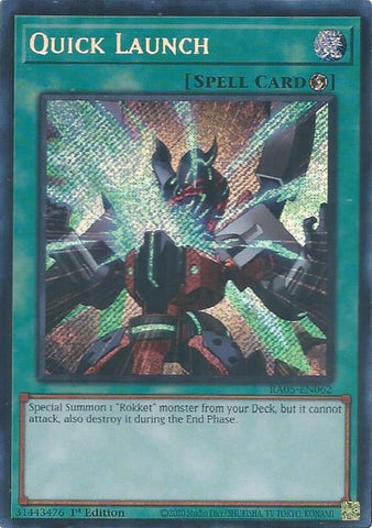 Quick Launch [RA05-EN062] Secret Rare - Yugioh Cards For Your TCG Needs!