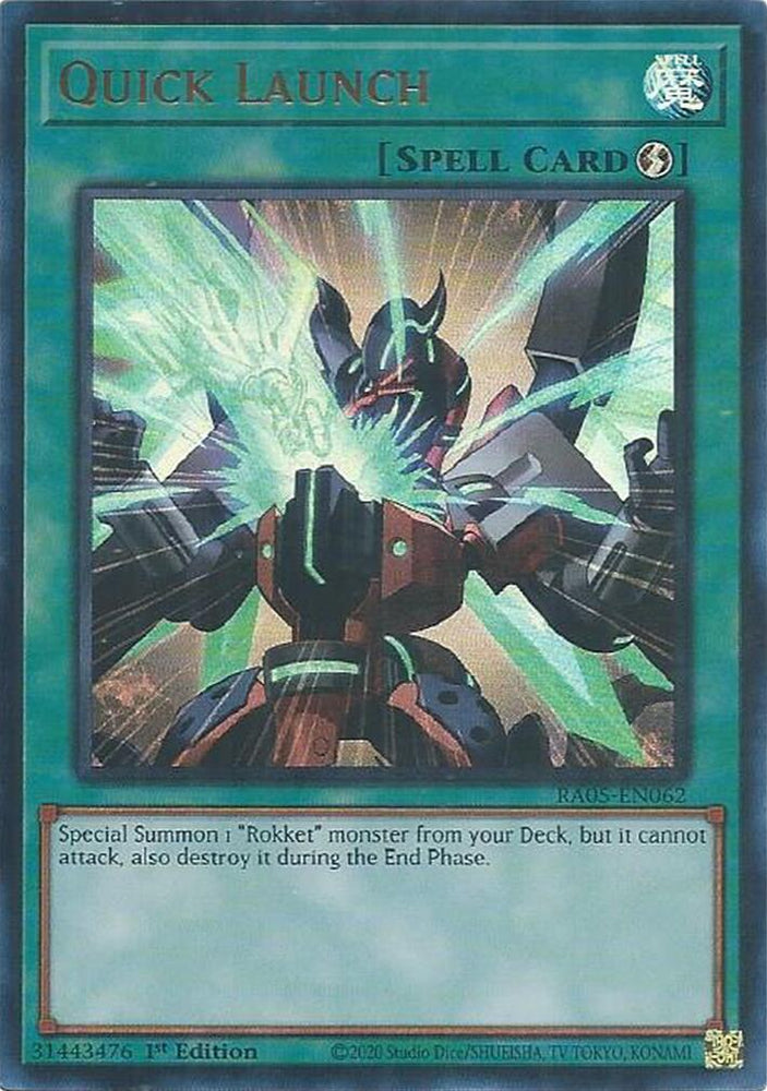 Quick Launch [RA05-EN062] Ultra Rare - Yugioh Cards For Your TCG Needs!