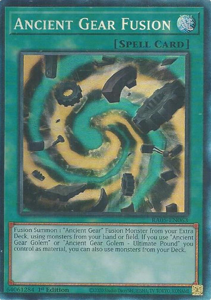 Ancient Gear Fusion [RA05-EN063] Collector's Rare - Yugioh Cards For Your TCG Needs!