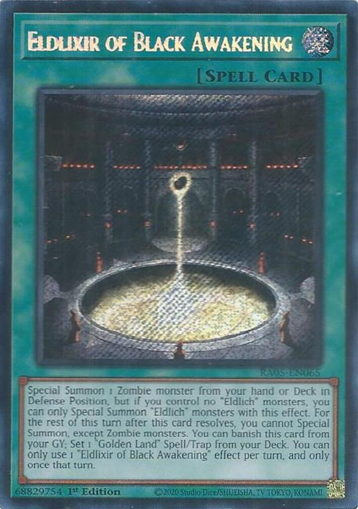 Eldlixir of Black Awakening [RA05-EN065] Secret Rare - Yugioh Cards For Your TCG Needs!