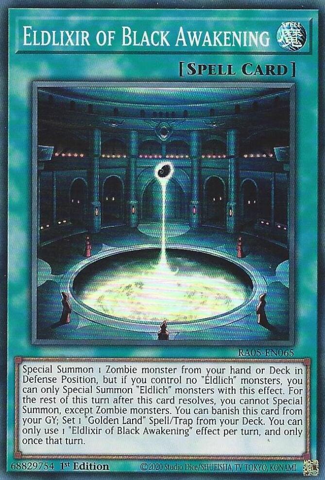 Eldlixir of Black Awakening [RA05-EN065] Super Rare - Yugioh Cards For Your TCG Needs!