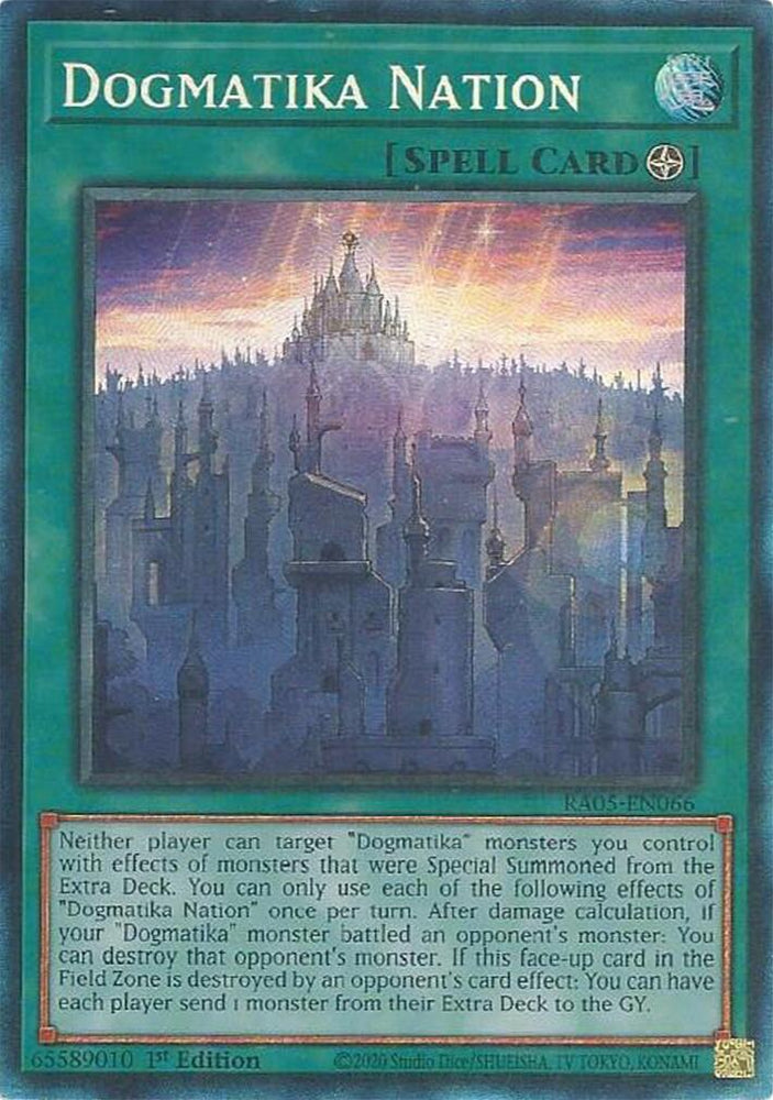 Dogmatika Nation [RA05-EN066] Collector's Rare - Yugioh Cards For Your TCG Needs!
