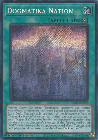 Dogmatika Nation [RA05-EN066] Secret Rare - Yugioh Cards For Your TCG Needs!