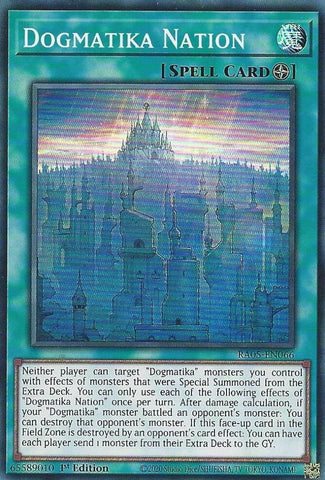 Dogmatika Nation [RA05-EN066] Super Rare - Yugioh Cards For Your TCG Needs!