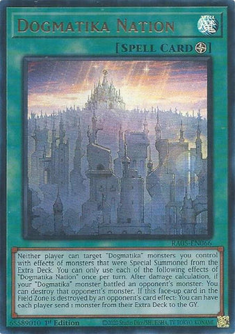 Dogmatika Nation [RA05-EN066] Ultra Rare - Yugioh Cards For Your TCG Needs!
