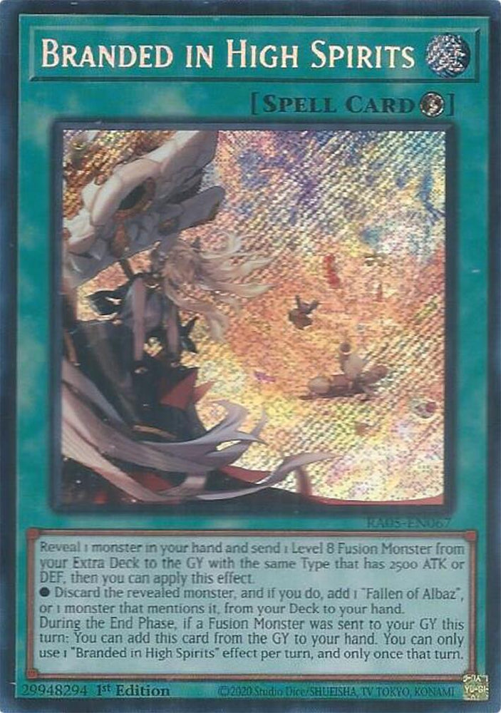 Branded in High Spirits [RA05-EN067] Secret Rare - Yugioh Cards For Your TCG Needs!