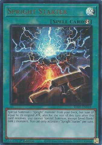 Spright Starter [RA05-EN068] Ultra Rare - Yugioh Cards For Your TCG Needs!