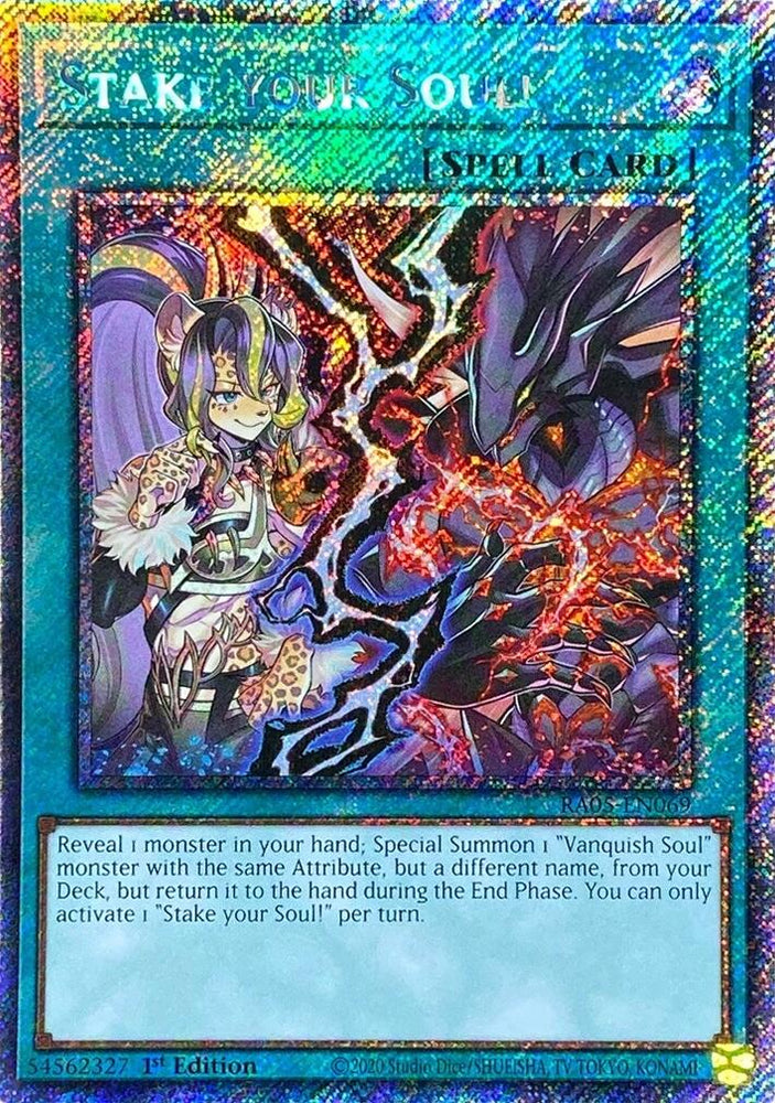 Stake your Soul! (Platinum Secret Rare) [RA05-EN069] - Yugioh Cards For Your TCG Needs!