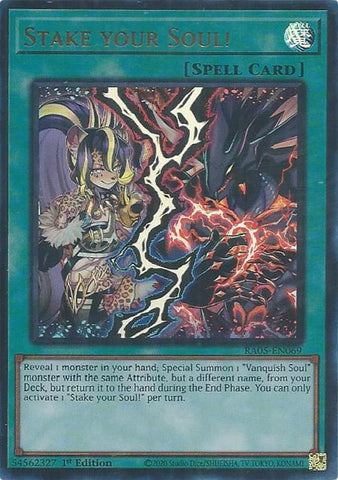 Stake your Soul! [RA05-EN069] Ultra Rare - Yugioh Cards For Your TCG Needs!