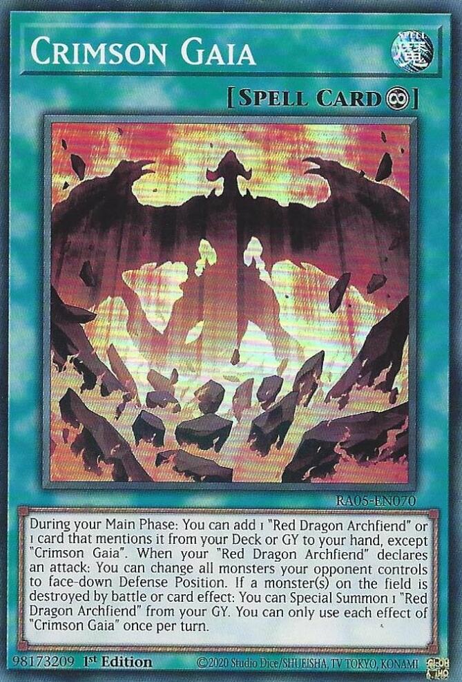 Crimson Gaia [RA05-EN070] Super Rare - Yugioh Cards For Your TCG Needs!