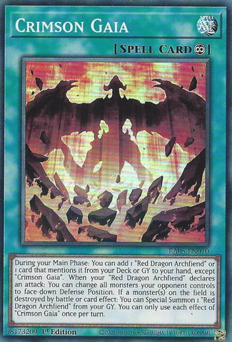 Crimson Gaia [RA05-EN070] Super Rare - Yugioh Cards For Your TCG Needs!
