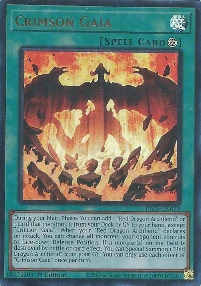 Crimson Gaia [RA05-EN070] Ultra Rare - Yugioh Cards For Your TCG Needs!