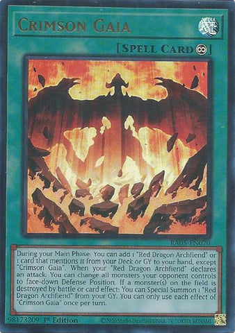 Crimson Gaia [RA05-EN070] Ultra Rare - Yugioh Cards For Your TCG Needs!