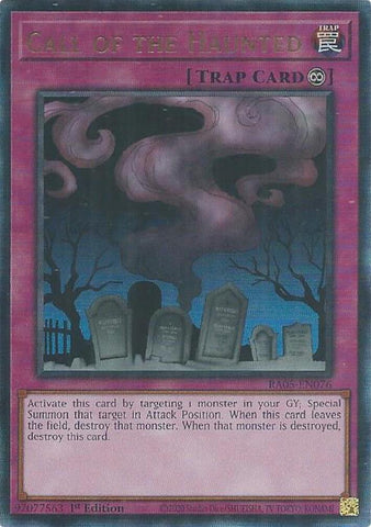 Call of the Haunted [RA05-EN076] Ultimate Rare - Yugioh Cards For Your TCG Needs!