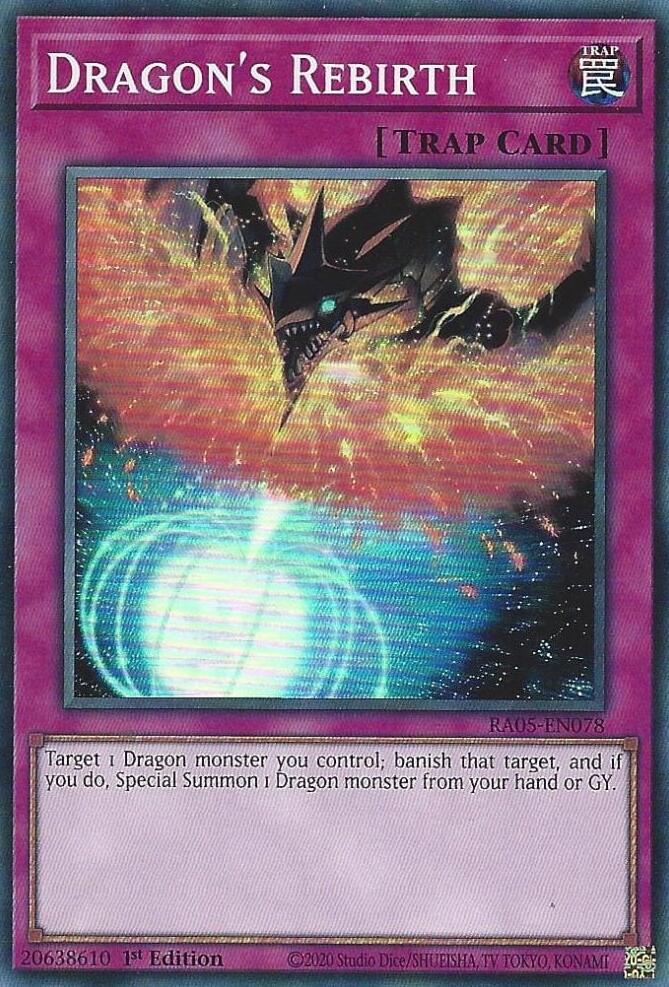 Dragon's Rebirth [RA05-EN078] Super Rare - Yugioh Cards For Your TCG Needs!