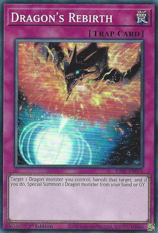 Dragon's Rebirth [RA05-EN078] Super Rare - Yugioh Cards For Your TCG Needs!
