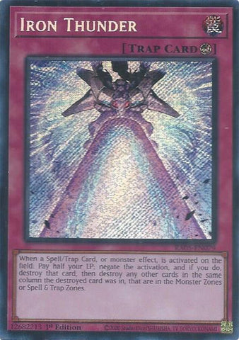 Iron Thunder [RA05-EN079] Secret Rare - Yugioh Cards For Your TCG Needs!
