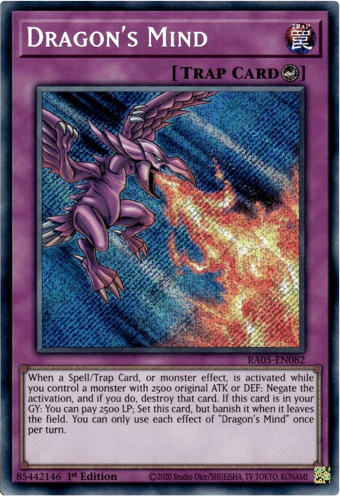 Dragon's Mind [RA05-EN082] Secret Rare - Yugioh Cards For Your TCG Needs!