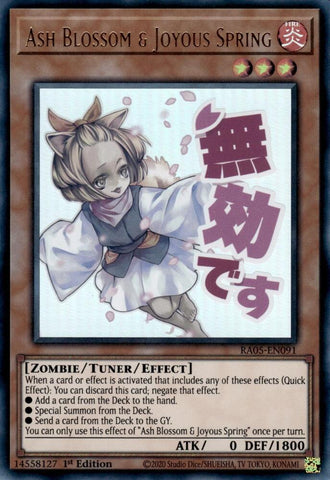 Ash Blossom & Joyous Spring [RA05-EN091] Ultra Rare - Yugioh Cards For Your TCG Needs!