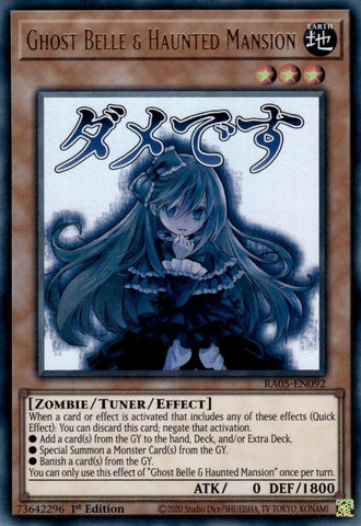 Ghost Belle & Haunted Mansion [RA05-EN092] Ultra Rare - Yugioh Cards For Your TCG Needs!