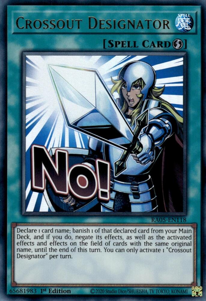 Crossout Designator [RA05-EN118] Ultra Rare - Yugioh Cards For Your TCG Needs!