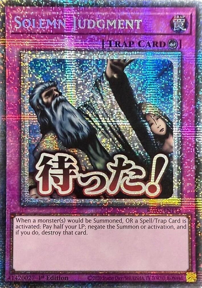 Solemn Judgment [RA05-EN124] Starlight Rare - Yugioh Cards For Your TCG Needs!