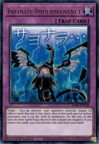 Infinite Impermanence [RA05-EN140] Ultra Rare - Yugioh Cards For Your TCG Needs!
