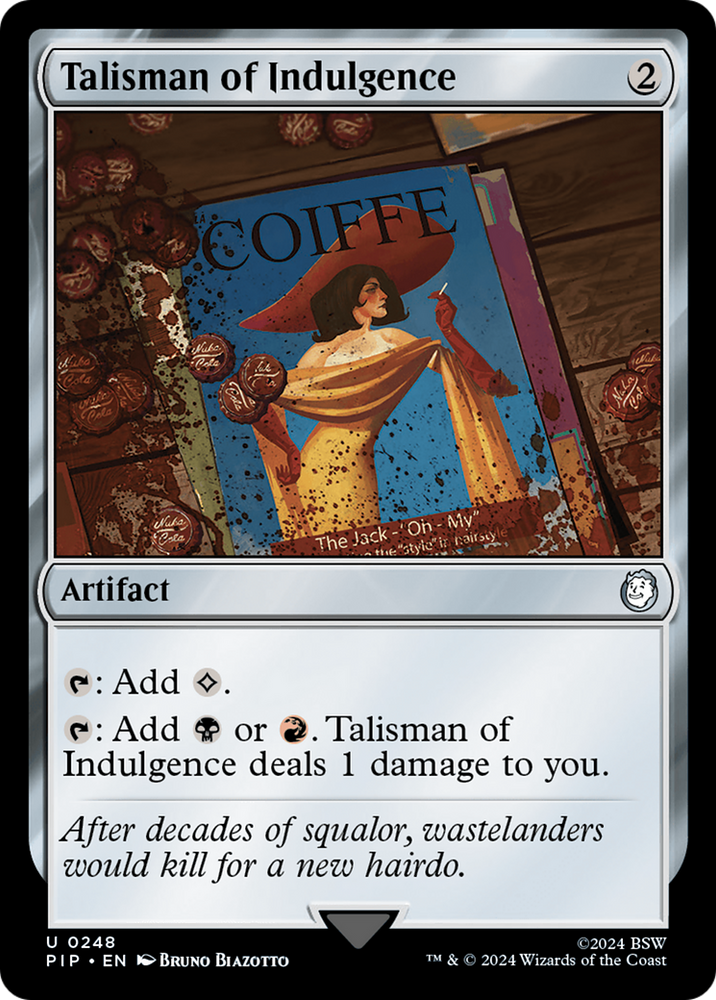Talisman of Indulgence [Fallout] Magic: The Gathering