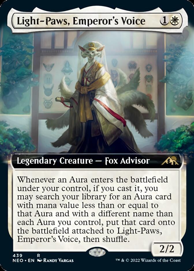 Light-Paws, Emperor's Voice (Extended Art) [Kamigawa: Neon Dynasty] Magic: The Gathering