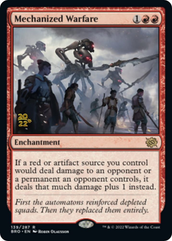 Mechanized Warfare [The Brothers' War Prerelease Promos] Magic: The Gathering