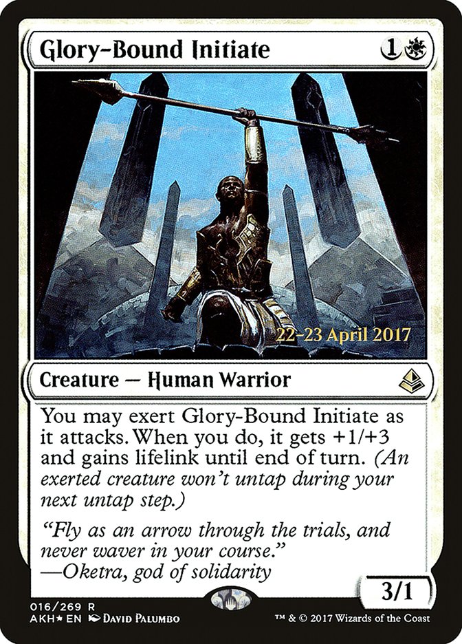 Glory-Bound Initiate [Amonkhet Prerelease Promos] Magic: The Gathering