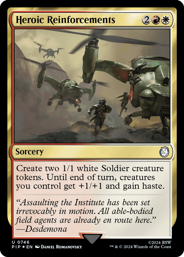 Heroic Reinforcements (Surge Foil) [Fallout] Magic: The Gathering