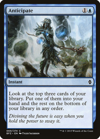 Anticipate [Battle for Zendikar] Magic: The Gathering