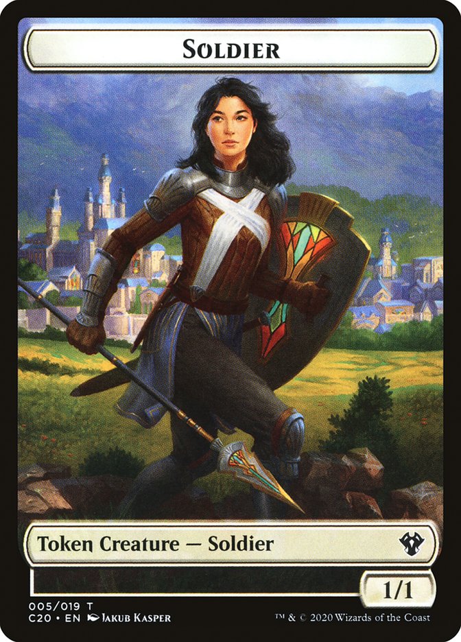Elemental (003) // Soldier Double-Sided Token [Commander 2020 Tokens] Magic: The Gathering