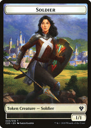 Elemental (003) // Soldier Double-Sided Token [Commander 2020 Tokens] Magic: The Gathering