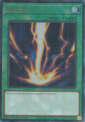 Raigeki [RA05-EN110] Ultimate Rare - Yugioh Cards For Your TCG Needs!